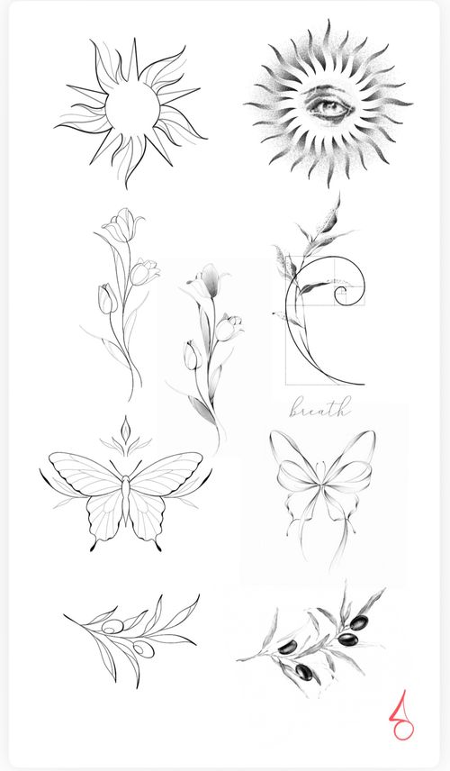 Fine line flash sun butterfly leaf