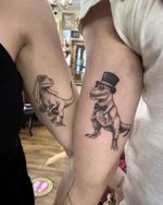 Dinosaur Wedding Couple Tattoos