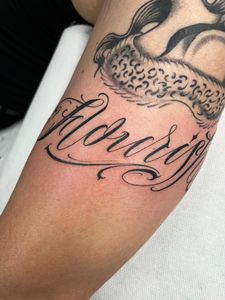 Elegant Cursive Script with Mermaid Tail Detail