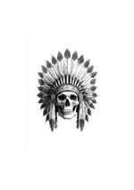 Native American Headdress Skull