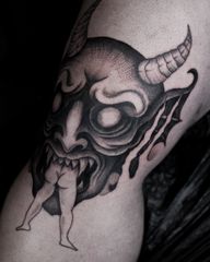Hannya Mask Devouring Figure