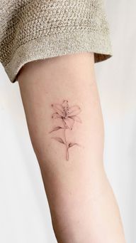 Delicate Lily Tattoo