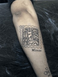 Illustrative black and gray tattoo, by Gabriele Lacerenza