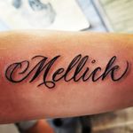 Mellick Script Tattoo