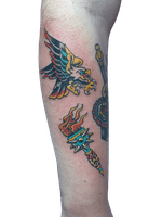 Eagle and Torch Tattoo