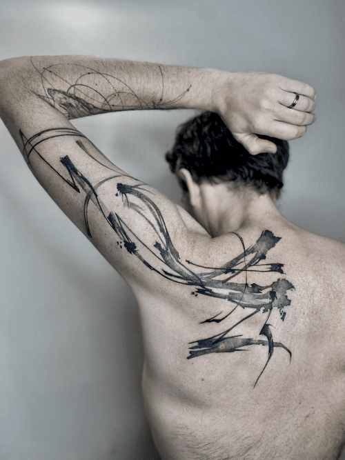 Abstract Shoulder Tattoo