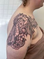 Floral Dragon Shoulder