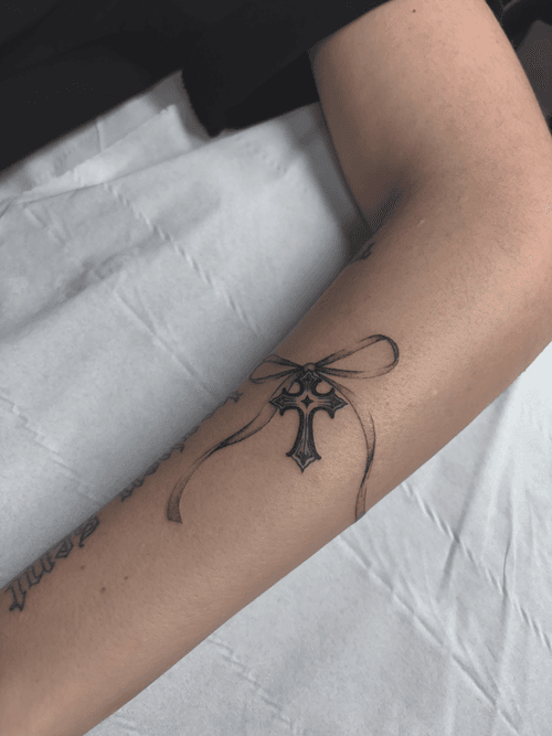 Cross with Ribbon
