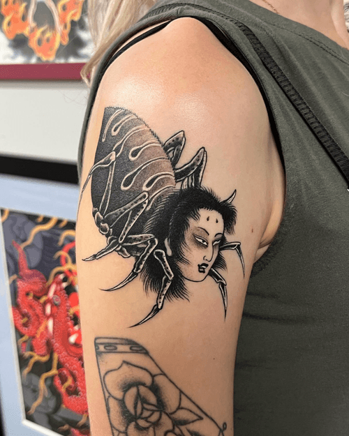 Spider with Face Tattoo