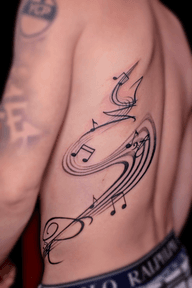 Swirling Music Notes