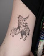 Triceratops with Iced Drink