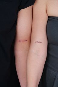 Je t'aime script tattoo