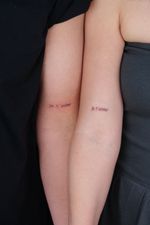 Je t'aime script tattoo