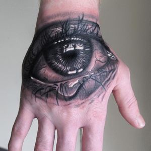 #realistic #eye #hand #blackandgrey #blackwork