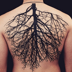 #blackwork #backpiece #tree #roots #AlexIrene