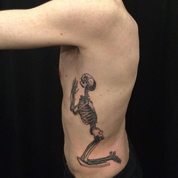 Praying skeleton  Forearm sleeve tattoos Skeleton tattoos Skeleton tattoo  man