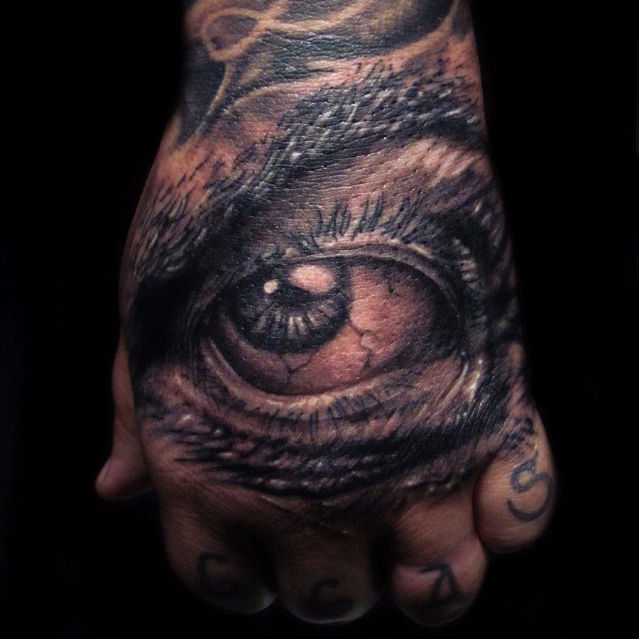 Hand tattoo  Hand tattoos for guys Pretty hand tattoos Horror tattoo