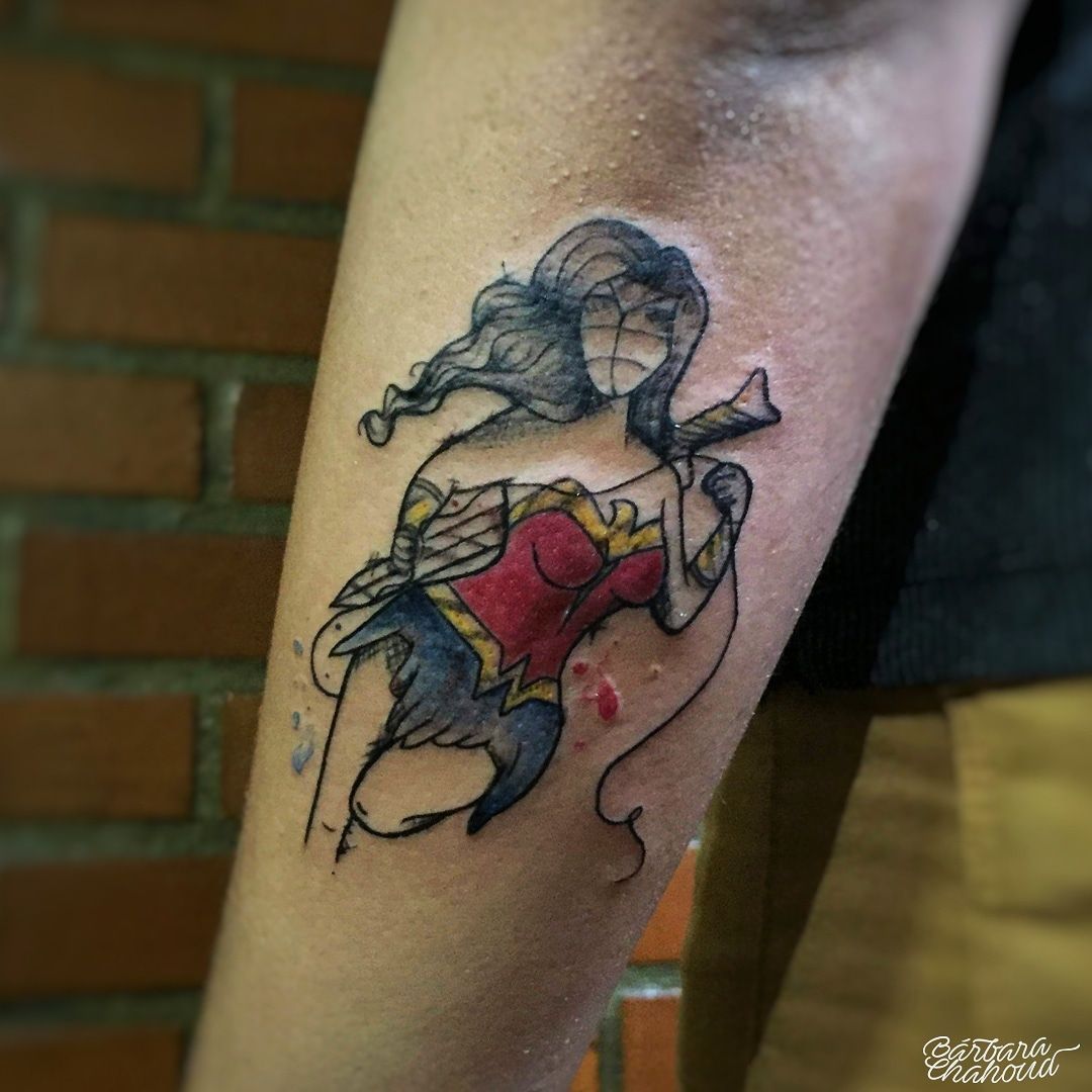 Woman Gets Wonder Woman Tattoo to Cover Mastectomy Scars