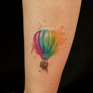 #Watercolor #hotairballoon tattoo.