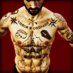 #getink3d #tattool #map_ink @map.ink #primitive #allblack #blackwork #gang #prisontattoos #Russia