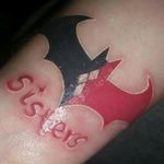 My batman sisters tattoo on my right forearm. Done by Amanda Bone from Inkaholics in Pauls Valley, Ok
