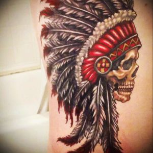 My father passed away but he had a basic headdress on his arm,so I wanted to go all out on one of the most painful spots I could think of.