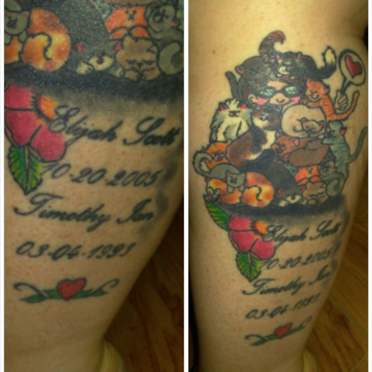 Tattoo uploaded by Kimmy • My kids' names Done at Gene's Bodyart World