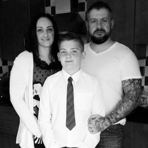 Me the wife and my boy just a look at the left arm #sleeve