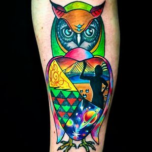Edson Turco Tattooist#owl #coruja #EdsonTurco #colorfull #colorida #Brasil #brazil