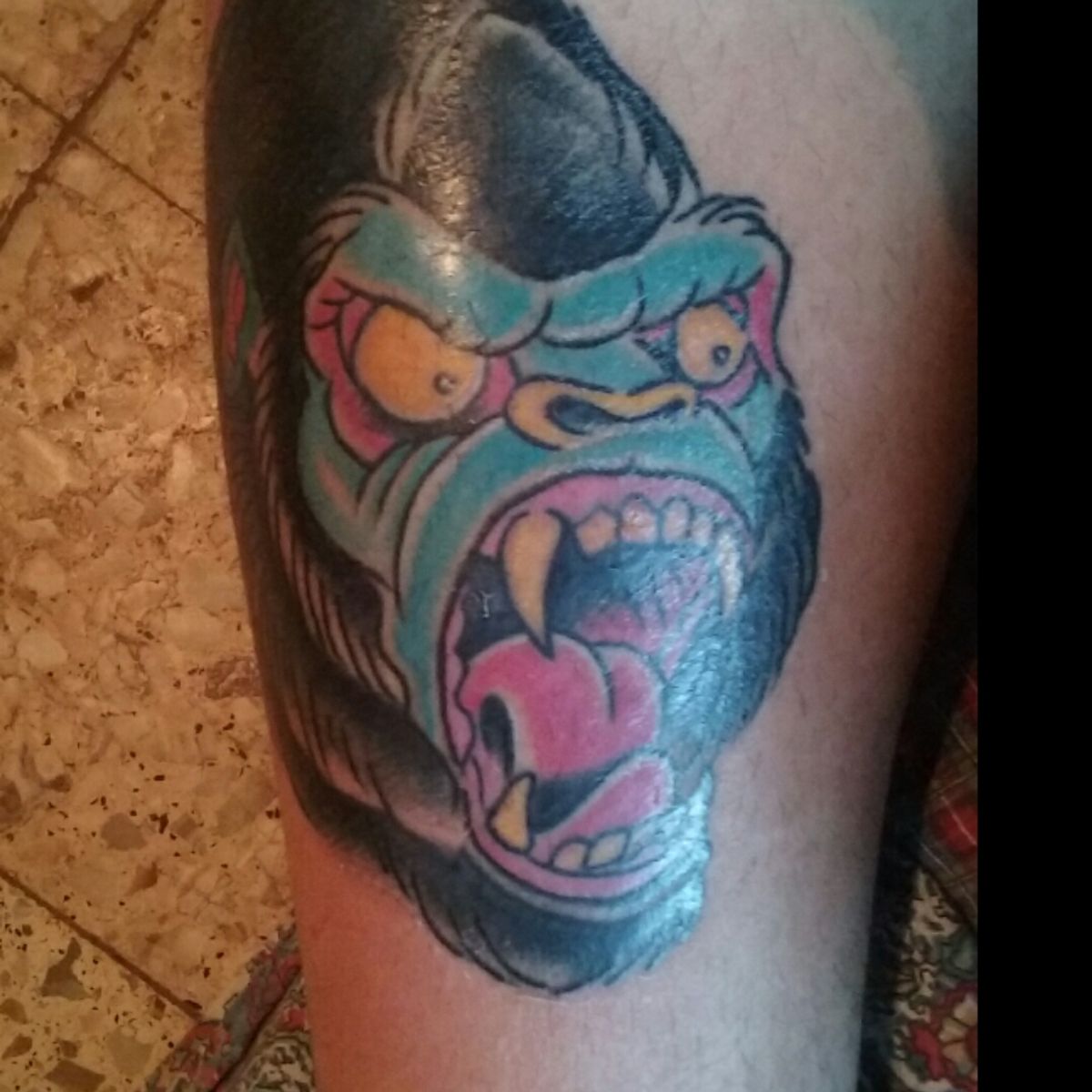 Tattoo uploaded by Patricio • #oldschool #gorilla #firstof2016 • Tattoodo