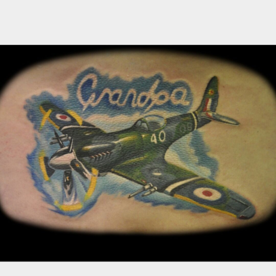 Fun spitfire logo tattoo by josh #tattoo #tattoos #ink #inked #art #ta... |  TikTok