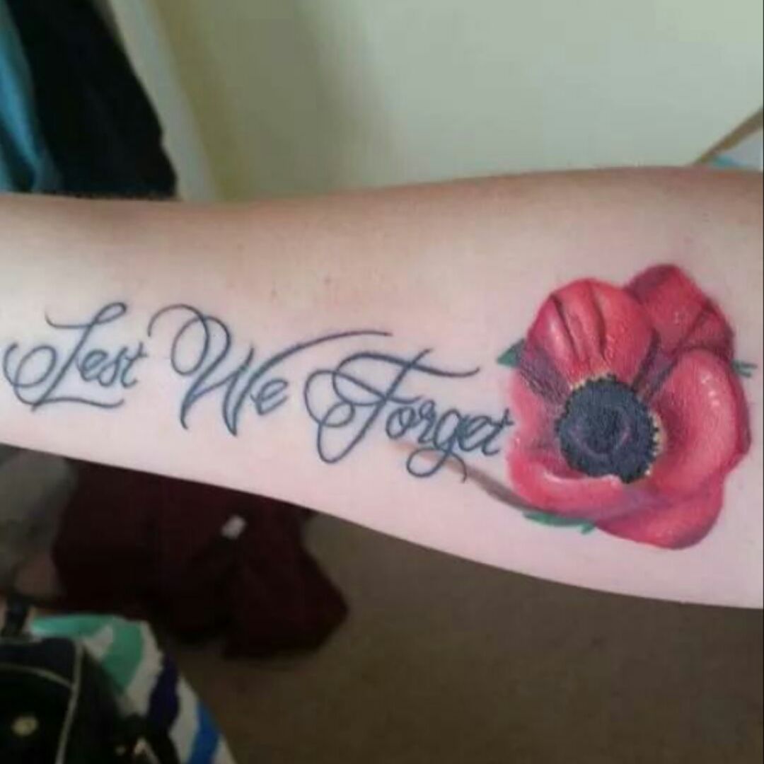 Lest We Forget  Poppy Tattoo