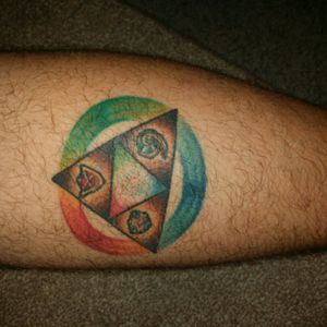 My first tattoo and my favorite so far, from my favorite game Ocarina of Time.