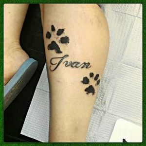 Puppy paw prints to memorialize a passed on pet