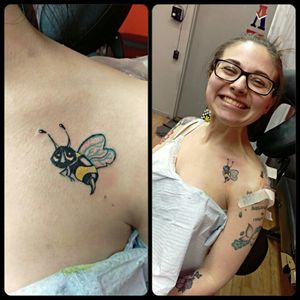 Marked her with a bee!