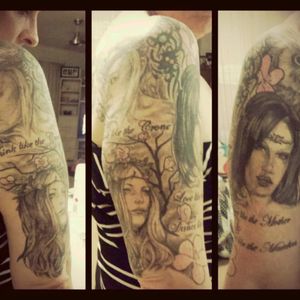 Triple Goddess -Maiden mother and the crone Artist :David Drake #triplegoddesstattoo