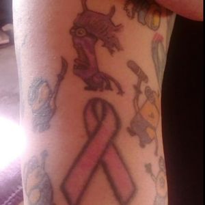 My minons and breast cancer symbol