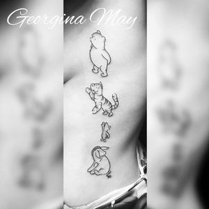 Winnie the Pooh outline!!Had so much fun doing this.