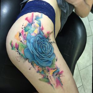 Blue rose on thighs #blue #rose #thigh #NSFW