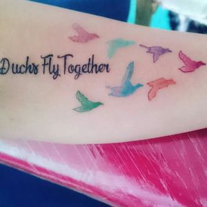 #duck #tattoo #flytogether #fly #color