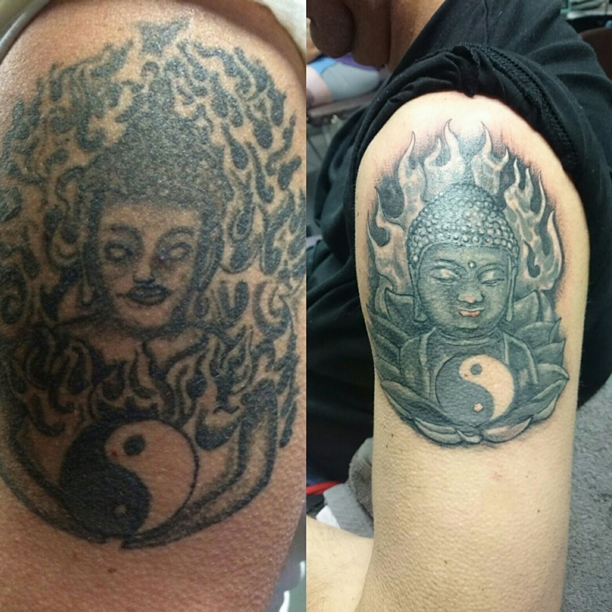 Tattoo uploaded by Inga • Same size,same theme cover-up. • Tattoodo