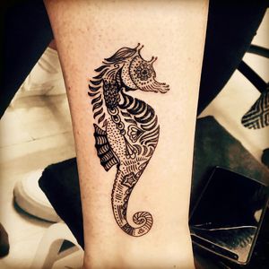 Seahorse tattoo illustration by moran bazaz gilboa | pandesign studio
