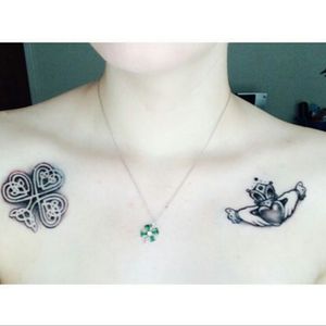Claddagh and celtic shamrock done by Mel Vespertine at Las Olas tattoo co.