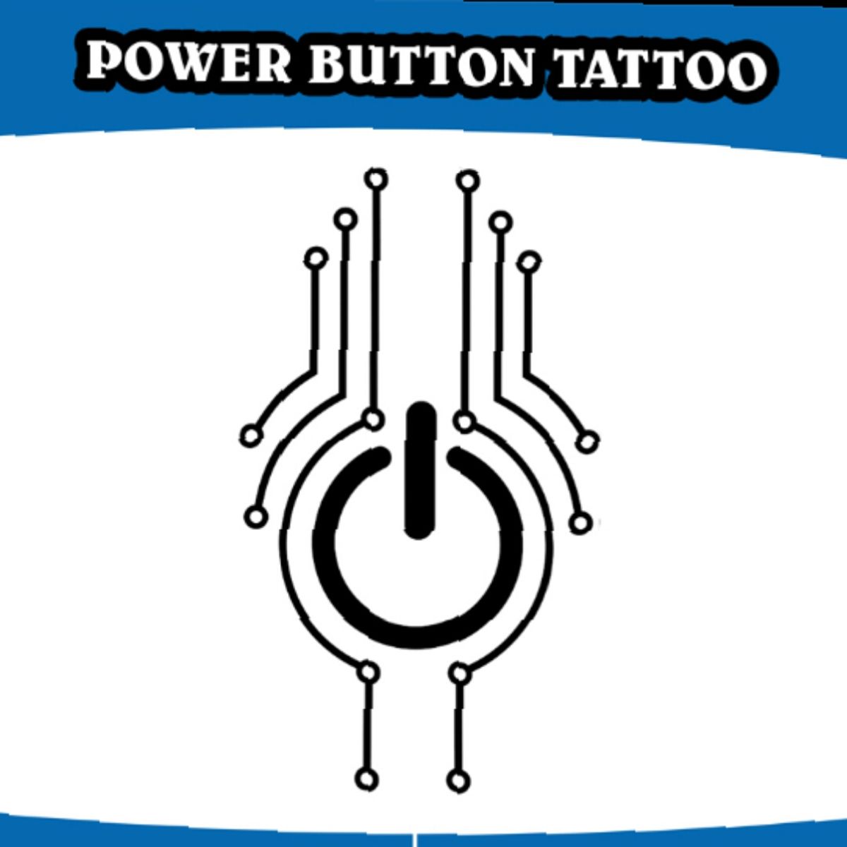 power button tattoo