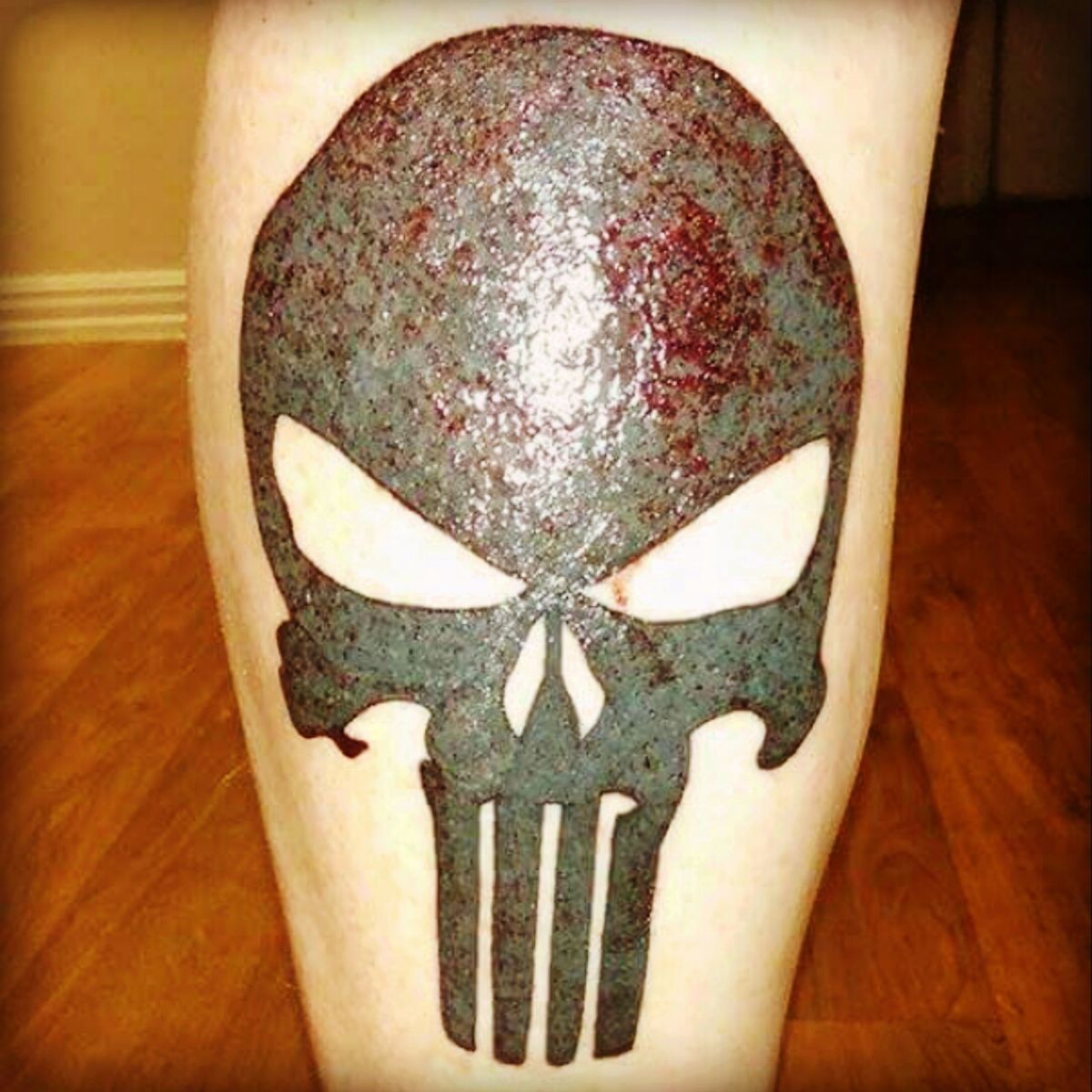 Tattoo uploaded by Tyler • #skull #marvel #comic #comicbook #punisher  #antihero #chrisbergmanntattoartist • Tattoodo