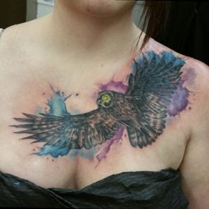 #coverup #watercolor #owl #highcontrast