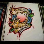 "The essential is invisible to the eyes" sketching some ideas #heart #fox #roses #animal #cartoon #newschool #color #thelittleprince #book #sketch #tattooidea
