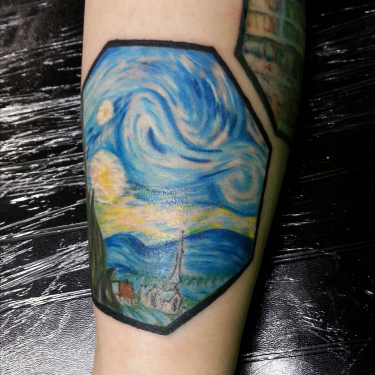 Tattoo uploaded by Ty Byrd • Starry night..one of many oil painting ...