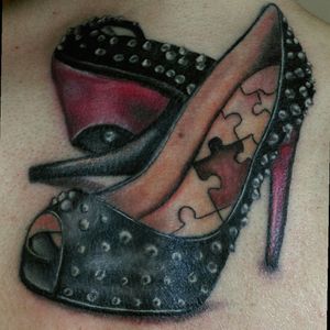 #Highheel#tattoo #colorful#puzzle