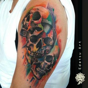 Skullism #skull #abstract #geometricwatercolor